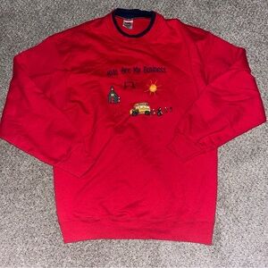 Vintage Kids Are My Business Crewneck Sweatshirt Large Teacher School Education